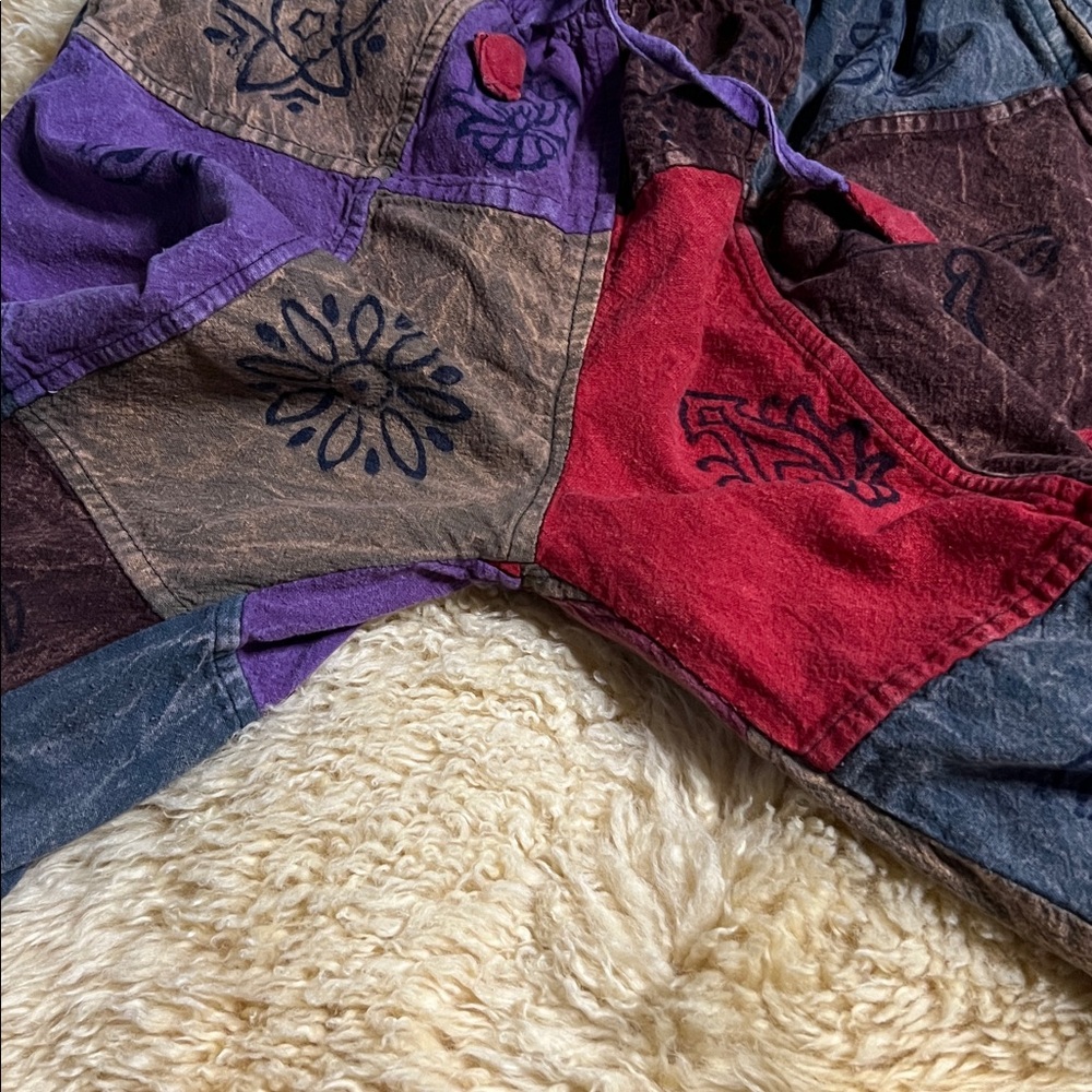 Patchwork Kantha Nepal Shorts - image 5